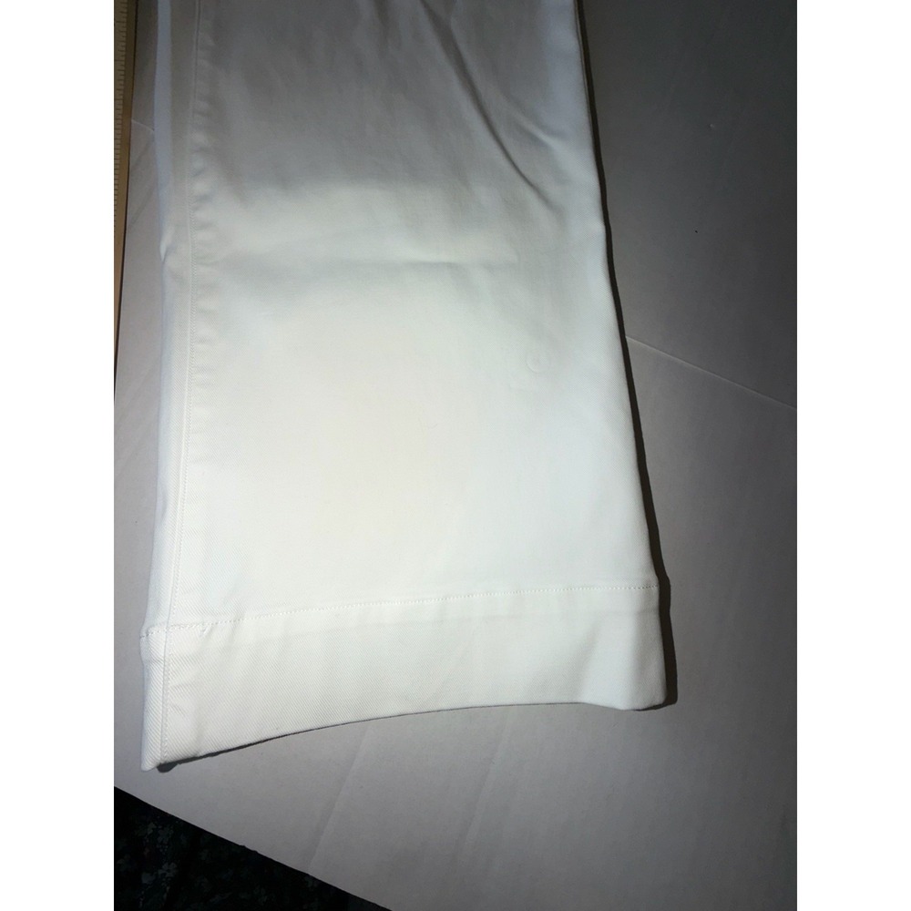 NWT SPANX 20312R Stretch Twill Cropped Wide Leg in Bright White Pants M - Picture 10 of 12
